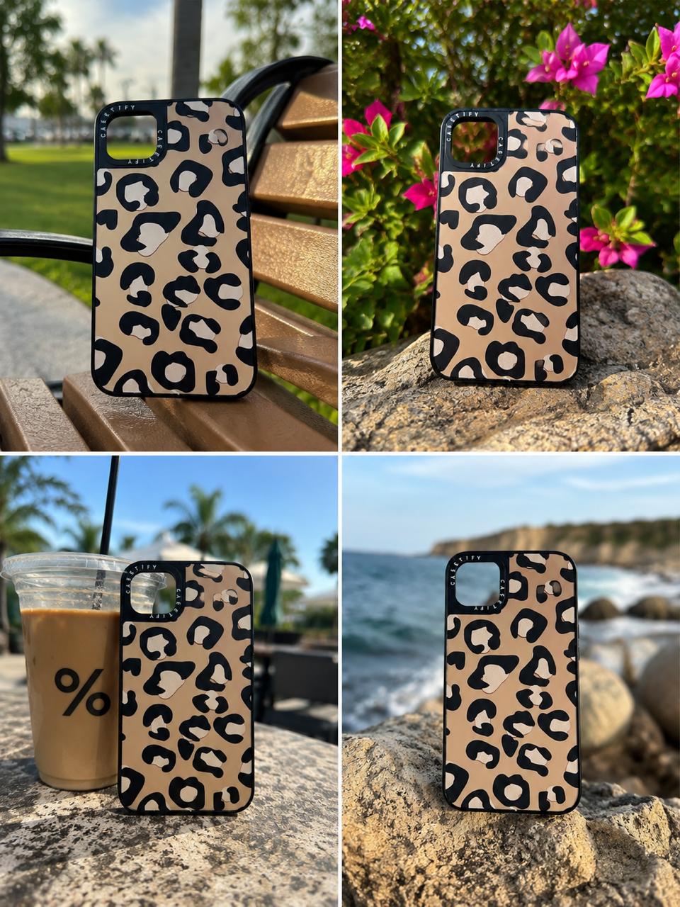 Leopar Desenli İphone Telefon Kılıfı